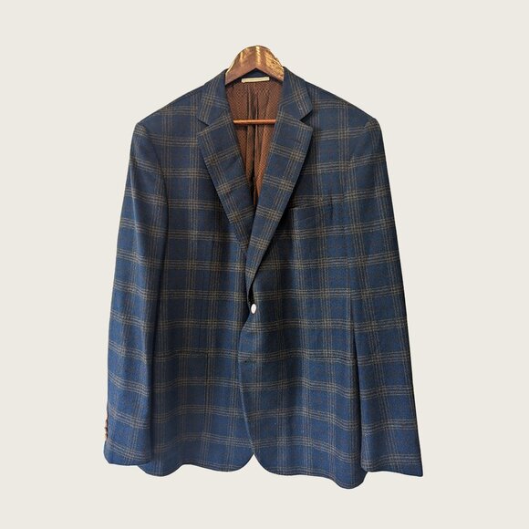 PAL ZILERI - 100% Cashmere check jacket - Sz 60 - Picture 1 of 7